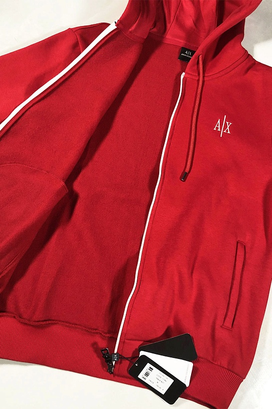 Утеплённая кофта на флисе Armani Exchange - Red