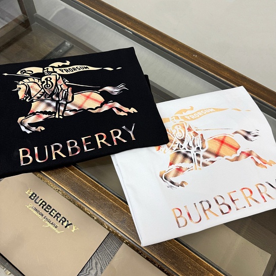 Мужская чёрная футболка Burberry premium