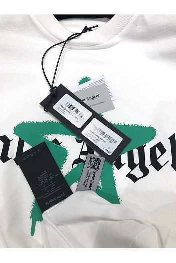 Чёрная футболка Palm Angels star sprayed   