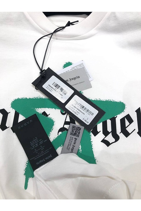 Чёрная футболка Palm Angels star sprayed