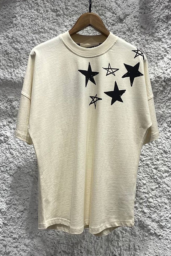 Оверсайз футболка Palm Angels Shooting Star - Beige