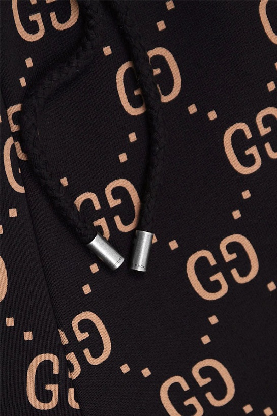 Чёрные спортивные штаны Gucci GG monogram