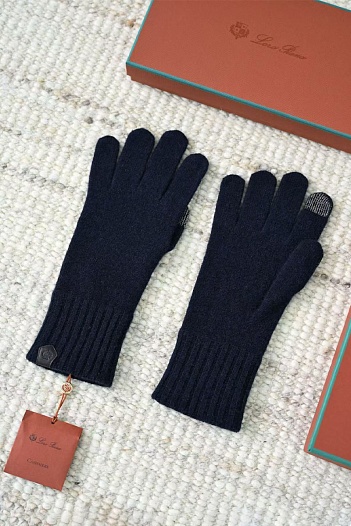Кашемировые перчатки Loro Piana premium - Dark Blue   
