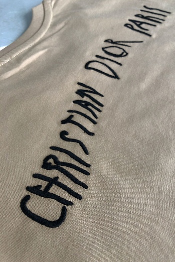 Мужская бежевая футболка Dior   