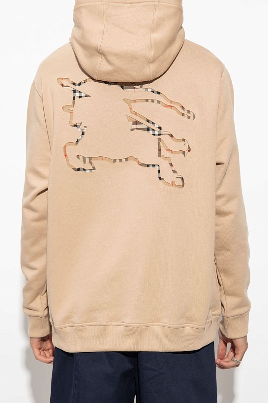 Бежевое худи Burberry Ekd Inlay 'Marks'