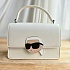 Женская сумка Karl Lagerfeld ikonik 22x15 см - White