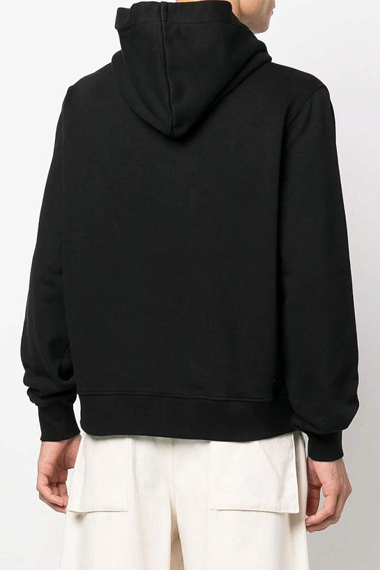 Чёрное оверсайз худи Amiri camo embroidered logo