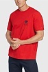 Футболка красного цвета Tommy Hilfiger logo-embroidered