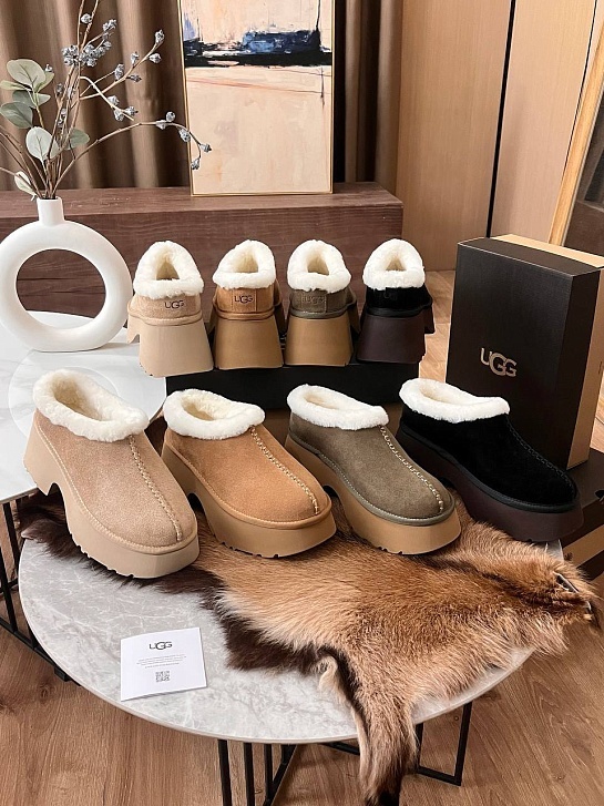 Женские замшевые ботинки UGG Heights Mini - Beige