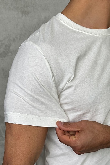 Белая мужская футболка Dior embroidered logo   