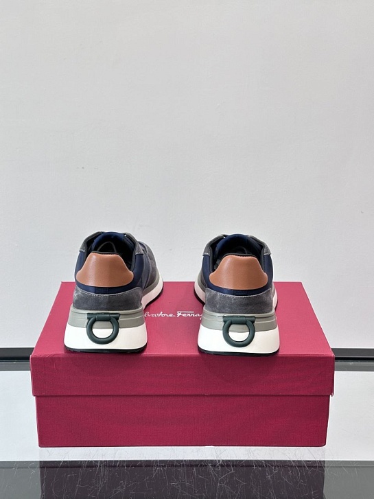 Мужские комбинированные кроссовки Salvatore Ferragamo