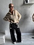 Женский свитшот Chanel бежевого цвета premium
