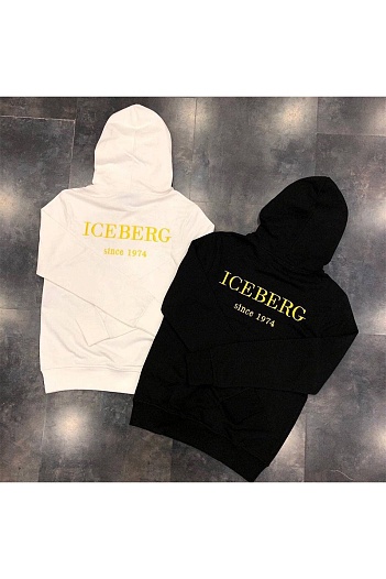Мужское чёрное худи Iceberg "Mickey Mouse"   