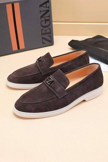 Мужские замшевые лоферы Ermenegildo Zegna   