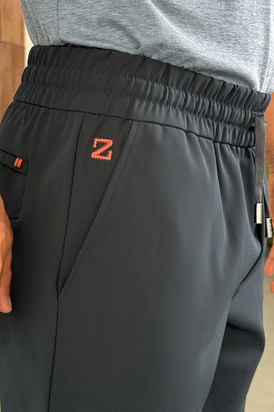 Мужские тёмно-синие штаны Zegna