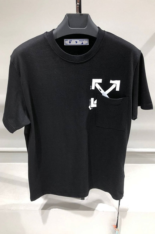 Чёрная оверсайз футболка Off-White Arrows-print