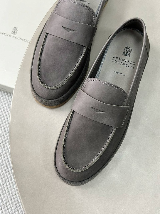 Мужские кожаные лоферы Brunello Cucinelli Premium