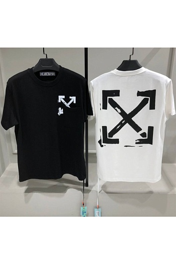 Чёрная оверсайз футболка Off-White Arrows-print   