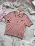 Женское поло розового цвета MIU MIU