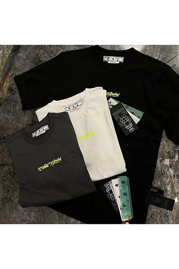 Белая оверсайз футболка Off-White x Kaws   