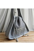 Женская серая сумка Alexander Wang Ryan ribbed-knit 26x20 см