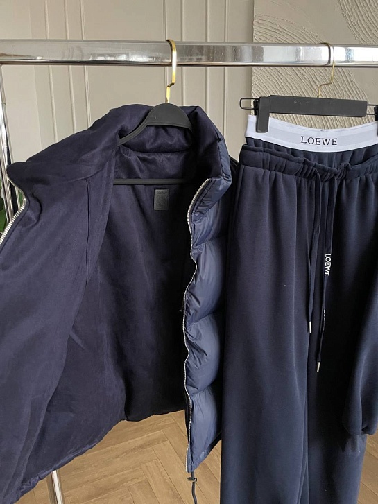 Женский костюм тройка на флисе Loewe Premium - Navy