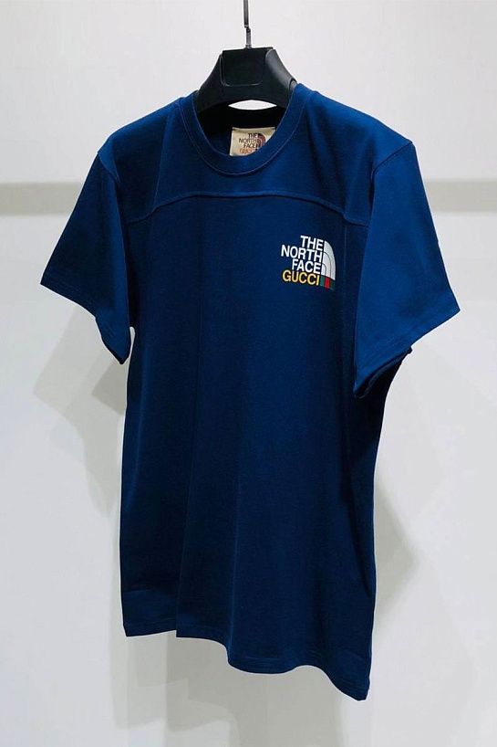 Оверсайз футболка Gucci x The North Face Collaboration landscape print - Navy