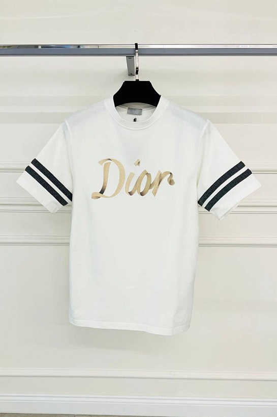 Мужская футболка Dior белого цвета