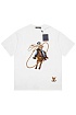 Белая оверсайз футболка Louis Vuitton Premium graphic embroidery