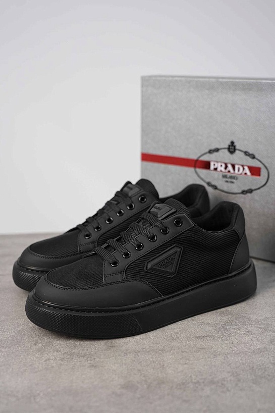 Мужские кроссовки Prada logo-plaque - Black