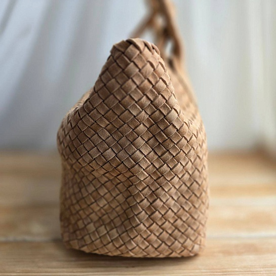 Замшевая сумка Bottega Veneta Cabat 40x28 см - Brown