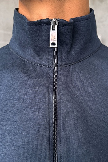 Кофта на молнии Armani Exchange logo-embroidered - Navy   