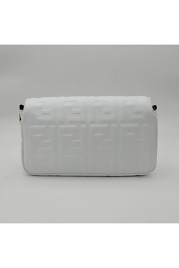 Кожаная сумка Fendi Medium Baguette FF motif 27x16 см (2 расцветки)   