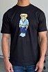 Мужская чёрная футболка Роlо Ralрh Lаurеn "Bear"