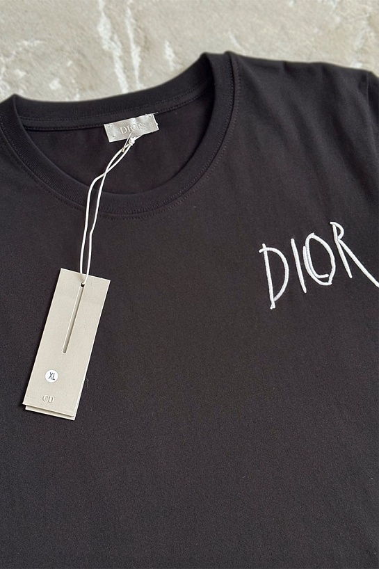 Мужская чёрная футболка Dior