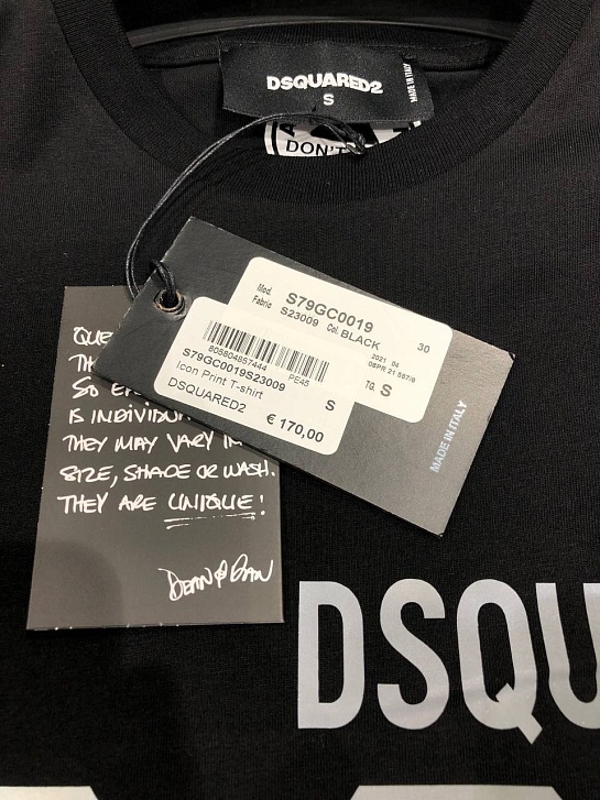 Мужская футболка Dsquared2 "ICON" - Black