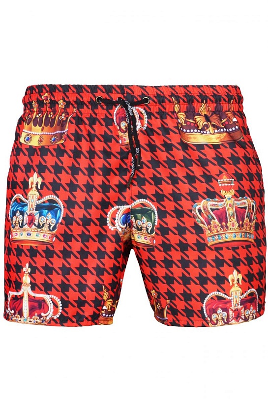 Мужские шорты Dolce&Gabbana "Crowns" - Red