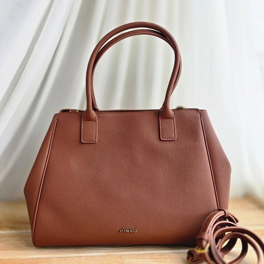 Кожаная сумка Tote 37x29 см - Brown