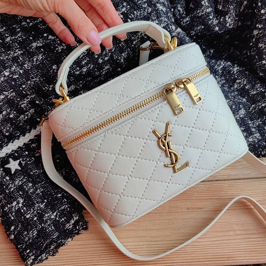 Кожаная косметичка Yves Saint Laurent Gaby Vanity 15x13 см   