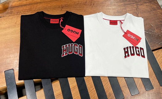 Мужская чёрная футболка Hugo Boss sporty logo   