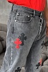 Мужские джинсы Chrome Hearts multi-patch - Black Washed