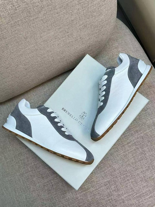Женские комбинированные кроссовки Brunello Cucinelli low-top premium