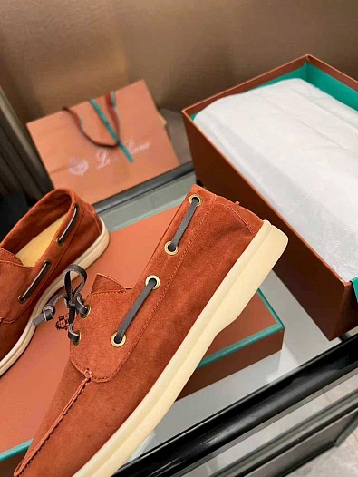 Женские замшевые лоферы Loro Piana premium   