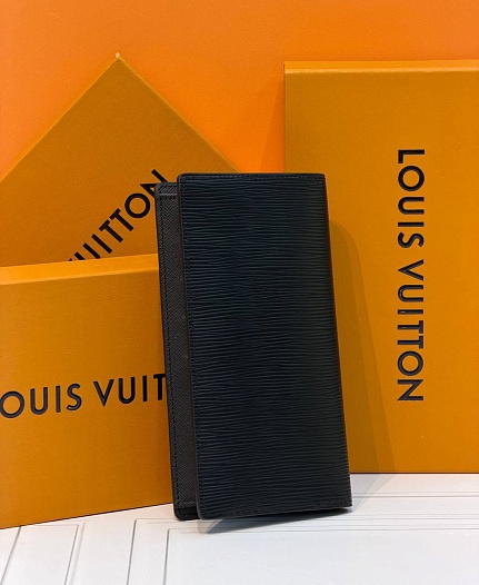 Кожаный бумажник Louis Vuitton Brazza premium 10x19x2 см   