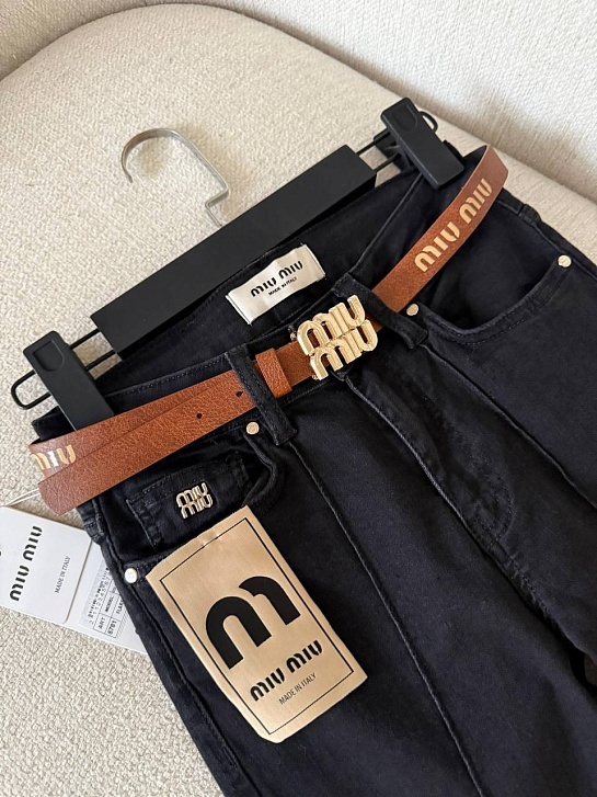 Женские джинсы клёш MIU MIU Premium - Black