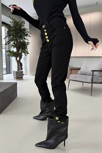 Чёрные женские джинсы Schiaparelli premium   