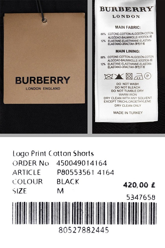 Мужские бежевые шорты Burberry