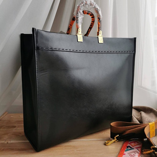 Кожаная сумка-шоппер Fendi Damen Sunshine 40x34 см   