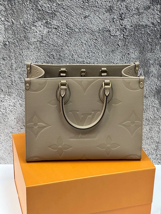 Женская сумка Louis Vuitton Onthego MM Premium 35x27x14 см - Brown