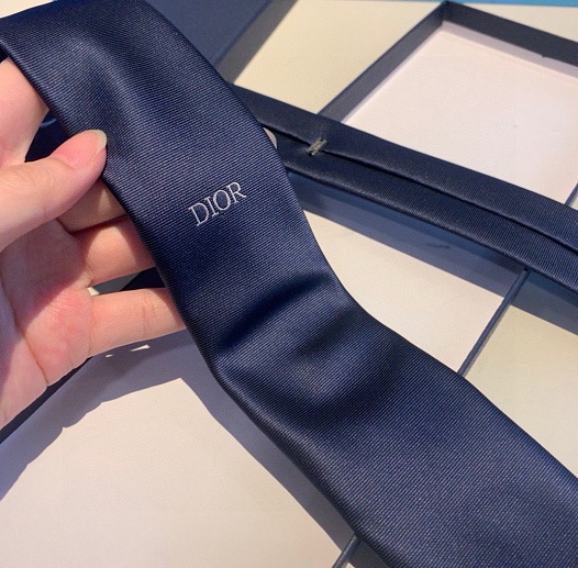 Галстук Dior logo-embroidered premium - Navy   
